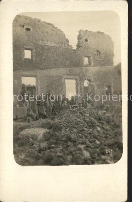 Frankreich WK1 ruine gillet aubert