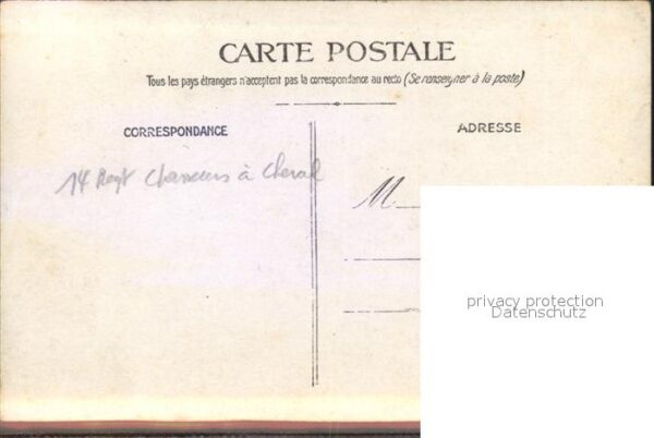 Frankreich WK1 2 escadron  regiment chasseurs a cheval 14 gruppenfoto – Bild 2
