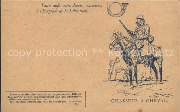 Frankreich WK1 chasseur a cheval  militaria