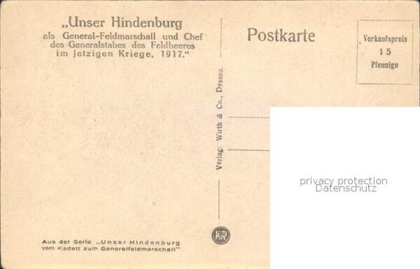 Militaria Generaele Stab Deutschland von Hindenburg orden WK 1 – Bild 2