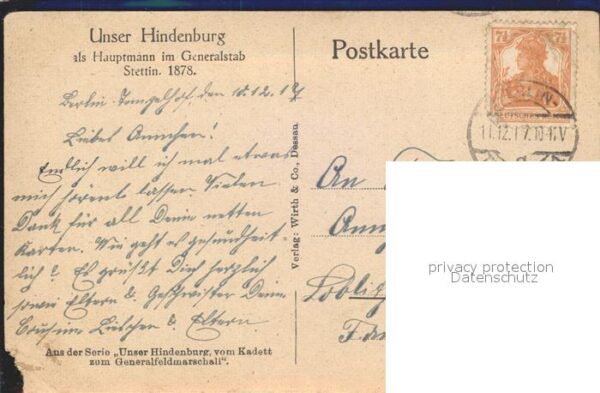 Militaria Generaele Stab Deutschland unser hindenburg in stettin – Bild 2