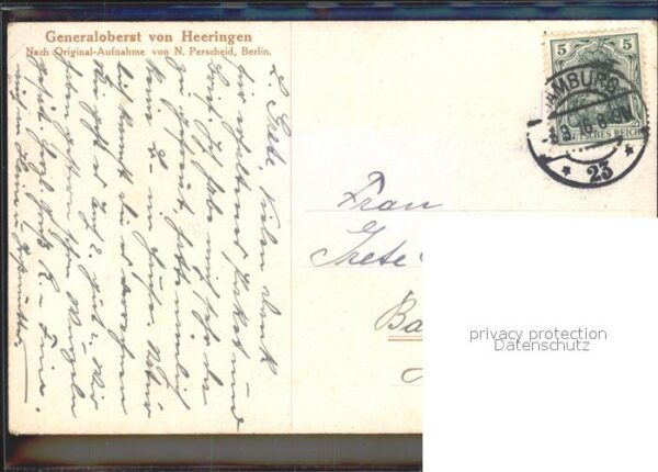 Militaria Generaele Stab Deutschland Generaloberst von Heeringen – Bild 2