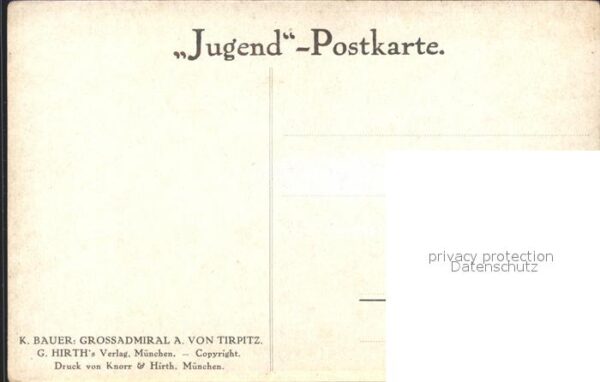 Militaria Generaele Stab Deutschland Grossadmiral A.Von Tirpitz  K.Bauer – Bild 2