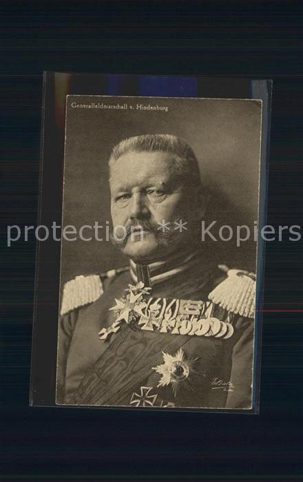 Militaria Generaele Stab Deutschland Generalfeldmarschall v. Hindenburg