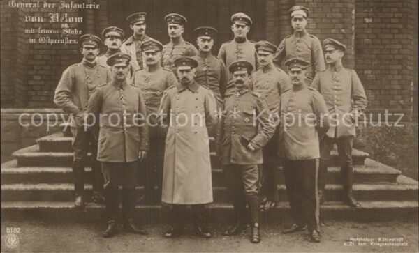 Militaria Generaele Stab Deutschland General der Infanterie von Below in Ostpreu