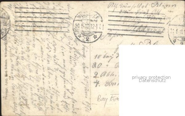Wuerzburg Koenigl.Bayer. Train Bataillon Portrait Weltkrieg 1 – Bild 2
