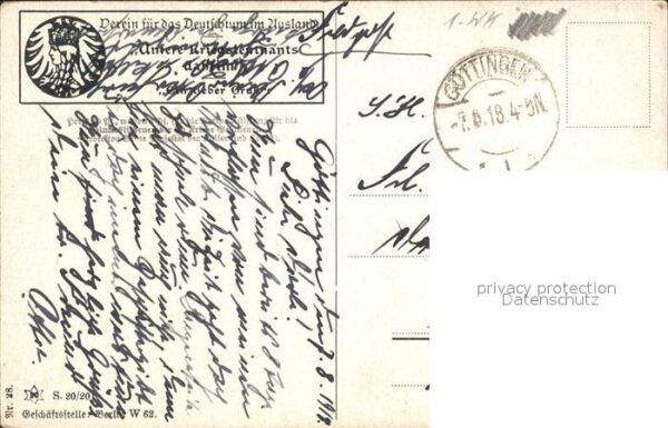 Militaria Feldpost Weltkrieg 1 Gemaelde – Bild 2