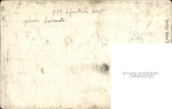 Regiment IR 174 Infanterie Gruppenfoto WK 1 – Bild 2