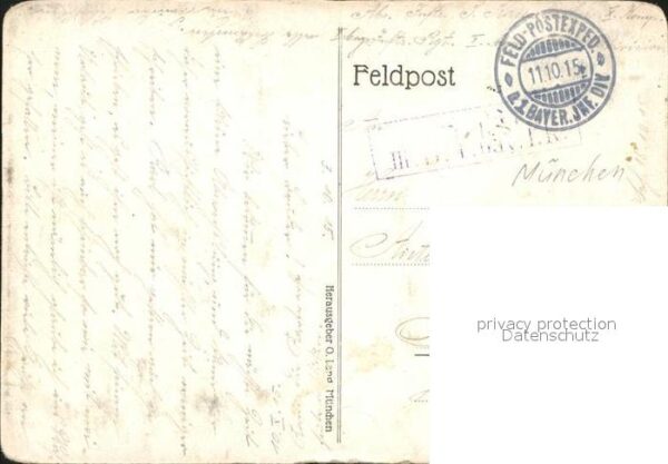 Regiment Bayern 001 Infanterie Zug-Fuehrer Unterstand Leutn.d.R.Ottolang – Bild 2
