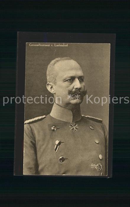 Militaria Generaele Stab Deutschland Generalleutnant v. Ludendorf Wohlfarts-Kart