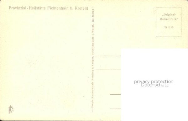 Krefeld Provinzial Heilstaette Fichtenhain – Bild 2