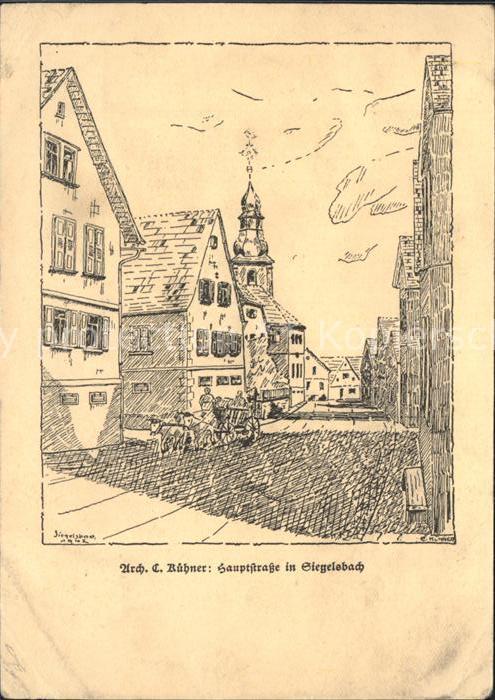 Siegelsbach Kraichgau Hauptstrasse Zeichnung