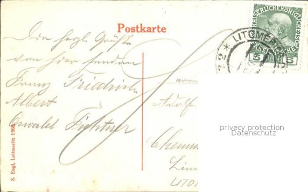 Leitmeritz Litomerice Nordboehmen Parkstrasse Schloss Villa Elisenheim – Bild 2