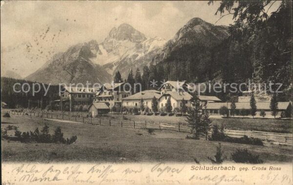 Schluderbach Carbonin mit Croda Rosa