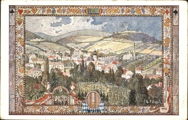 Wien Panorama Festpostkarte 1928