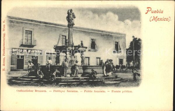 Puebla oeffentlicher Brunnen