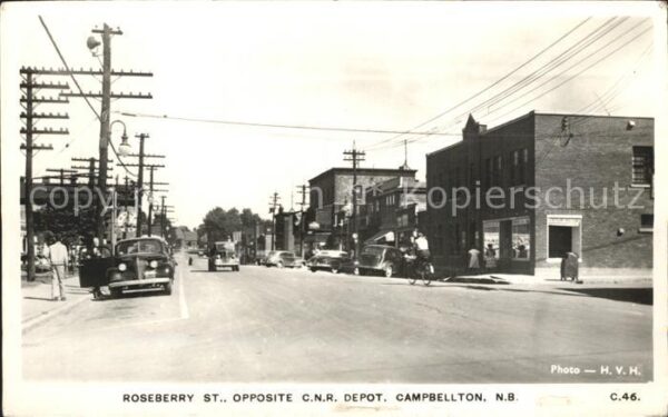 Campbellton New Brunswick Reseberry Street Opposite CNR Depot
