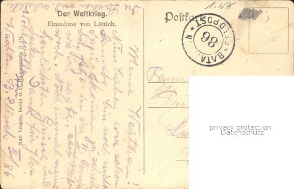 Luettich Liege WK1 Einnahme von Luettich – Bild 2