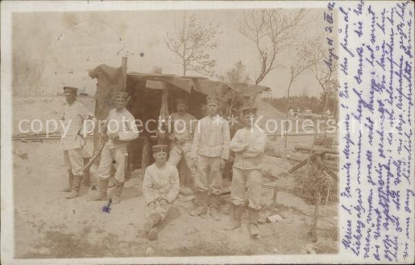 Arys Ostpreussen Soldatenunterkunft Gruppenfoto