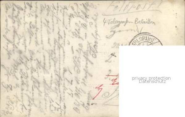 Karlsruhe Baden 4 Telegraph Bataillon Portrait – Bild 2