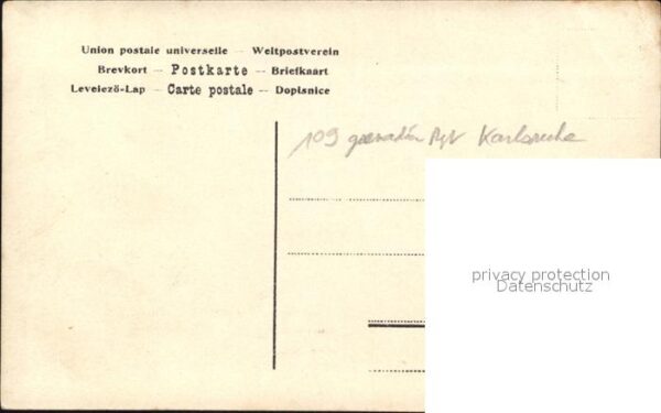 Karlsruhe Baden Grenadier Rgt. 109 Soldaten in Kaserne WK1 – Bild 2