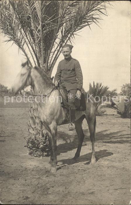 Militaria Kolonien Coloniale Soldat auf dem Pferd