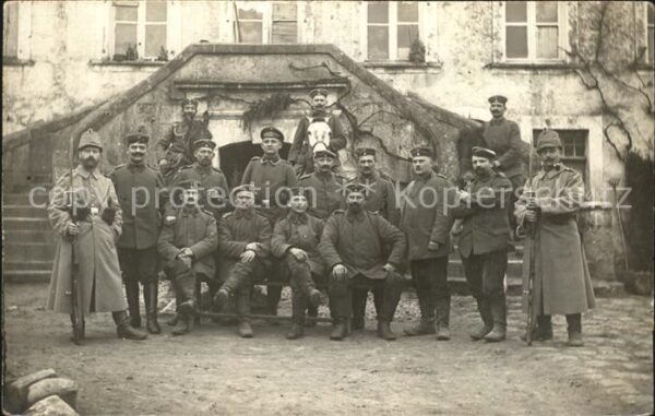 Militaria WK1 Landsturm Bataillon Gruupenfoto
