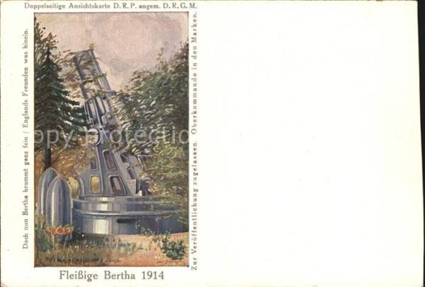 Militaria Geschuetze Fleissige Bertha 1914 WK1  Faule Grete 1415
