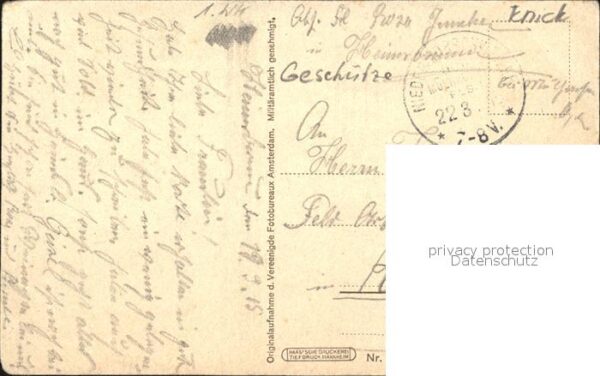 Militaria Geschuetze WK1 Deutsche Artillerie bei Dixmuiden – Bild 2