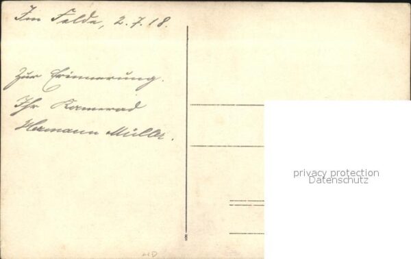 Militaria WK1 Soldat Hermann Mueller – Bild 2