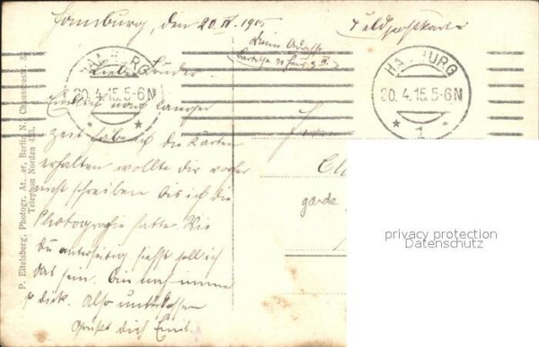 Militaria WK1 Hamburg Garde Feld Artillerie – Bild 2