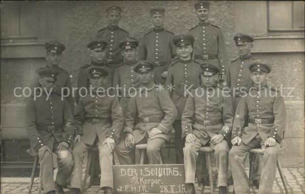 Militaria WK1 Bromberg Polen Infanterie Regiment 14 Gruppenfoto