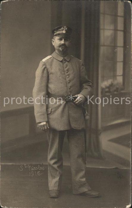 Militaria WK1 Soldat Portrait
