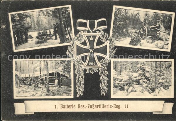 Regiment FussAR 011 Fuss Artillerie 1 Batterie Res- Fussartillerie Reg. WK1