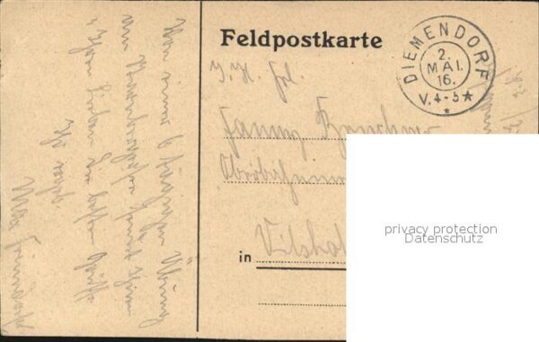 Militaria Regimente Regimentkarte Gefechts schiessen bei Bayernbach WK1 – Bild 2