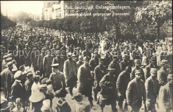 Militaria Kriegsgefangene Aus deutschen Gefangenenlagern Massentransport gefange