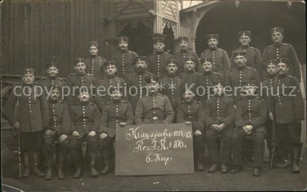 Regiment IR 106 Infanterie Gruppenfoto Reserve Infanterie Regiment 106 Doebbeln