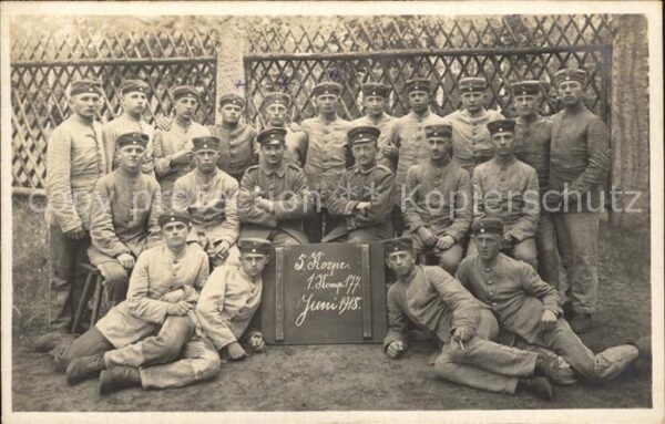 Militaria WK1 Gruppenfoto Infanterie Regiment 177