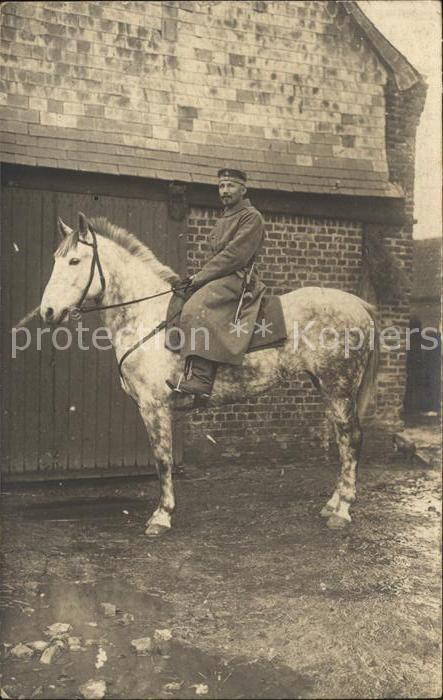 Militaria Kavallerie soldat auf dem Pferd Westen WK1
