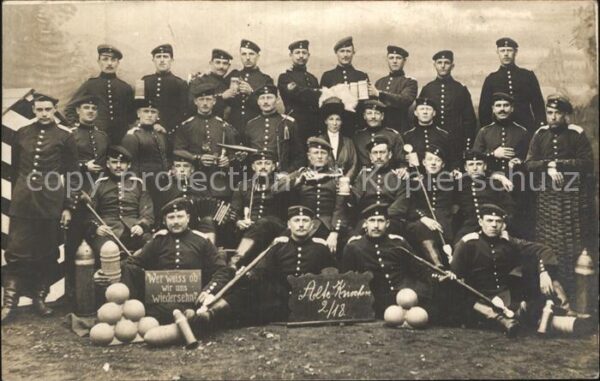 Regiment FussArt 018 fussartillerie Schiessplatz Wahn Gruppenfoto WK1