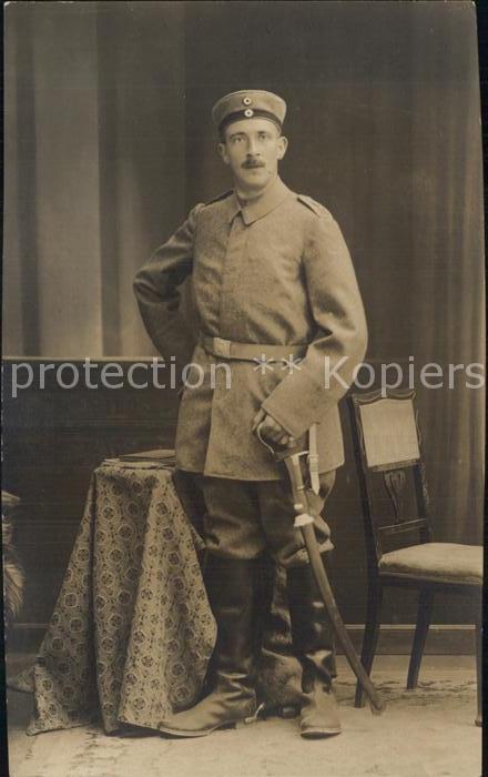 Regiment FAR 052 Feldartillerie Soldat mit Saebel WK1