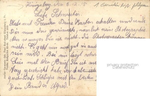 Militaria WK1 Grenadier Regiment Koenigsberg – Bild 2