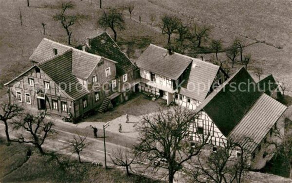 Gumpen Odenwald Fliegeraufnahme Gasthaus zum Schuetzenhof