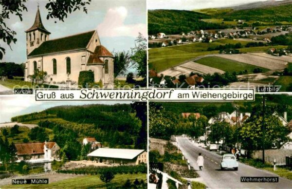 Schwenningdorf Kirche Neue Muehle Wehmerhorst Fliegeraufnahme