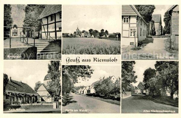 Riemsloh Kirchplatz Katholische Schule Altes Niedersachsenhaus Stiller Winkel