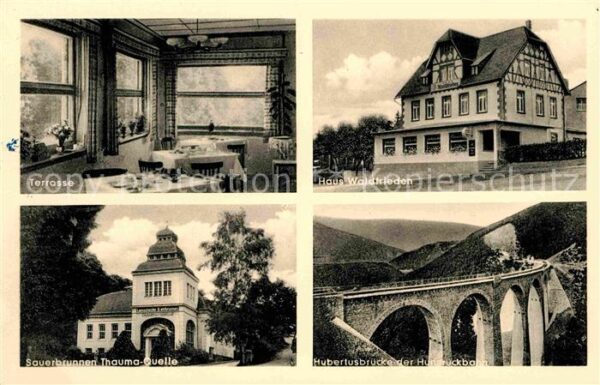 Emmelshausen Haus Waldfrieden Terrasse Sauerbrunnen Hubertusbruecke
