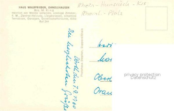 Emmelshausen Haus Waldfrieden Terrasse Sauerbrunnen Hubertusbruecke – Bild 2