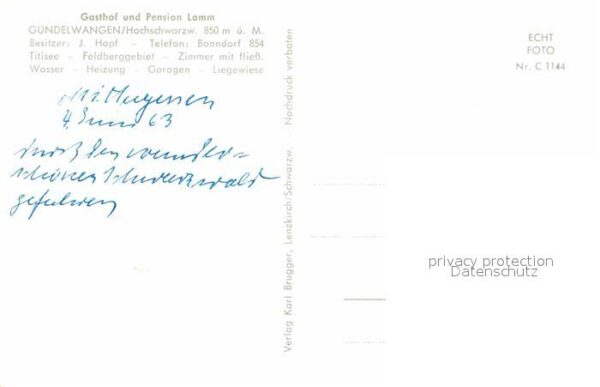 Guendelwangen Gasthaus Pension zum Lamm – Bild 2