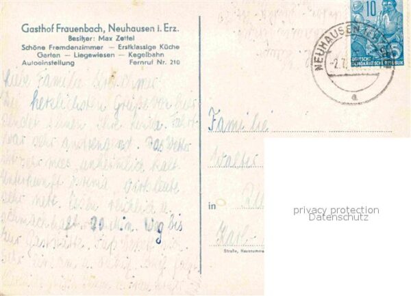 Neuhausen Erzgebirge Gasthof Frauenbach – Bild 2