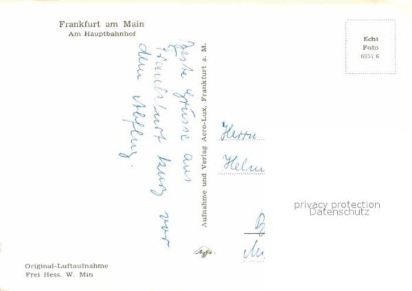 Frankfurt Main Hauptbahnhof Fliegeraufnahme – Bild 2